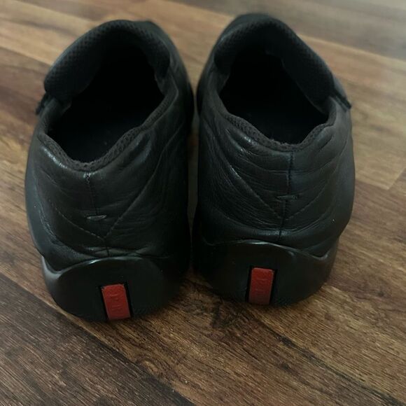 Prada Men's Black Leather Loafers - Picture 8 of 14